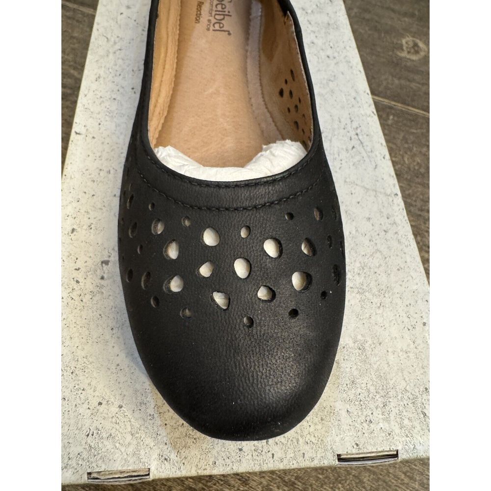 Josef Seibel Pippa Ballet‎ Flat Womens Shoes Size EU 38 US 7.5 Die Cut Black - Picture 3 of 6